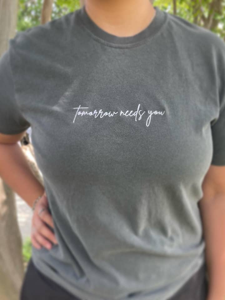 Comfort Colors Pepper Tomorrow needs you (Embroidery T-Shirt) for wholesale on Faire0