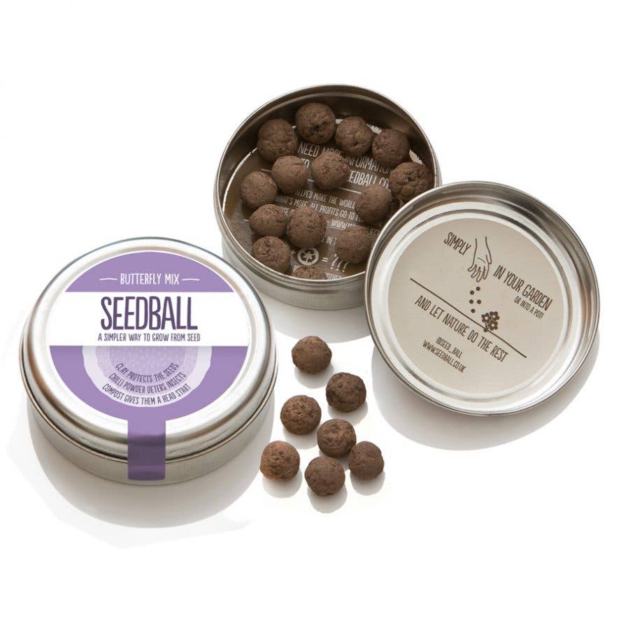 Seedball – wholesale Plant seeds – Butterfly Mix Seedball Tin1