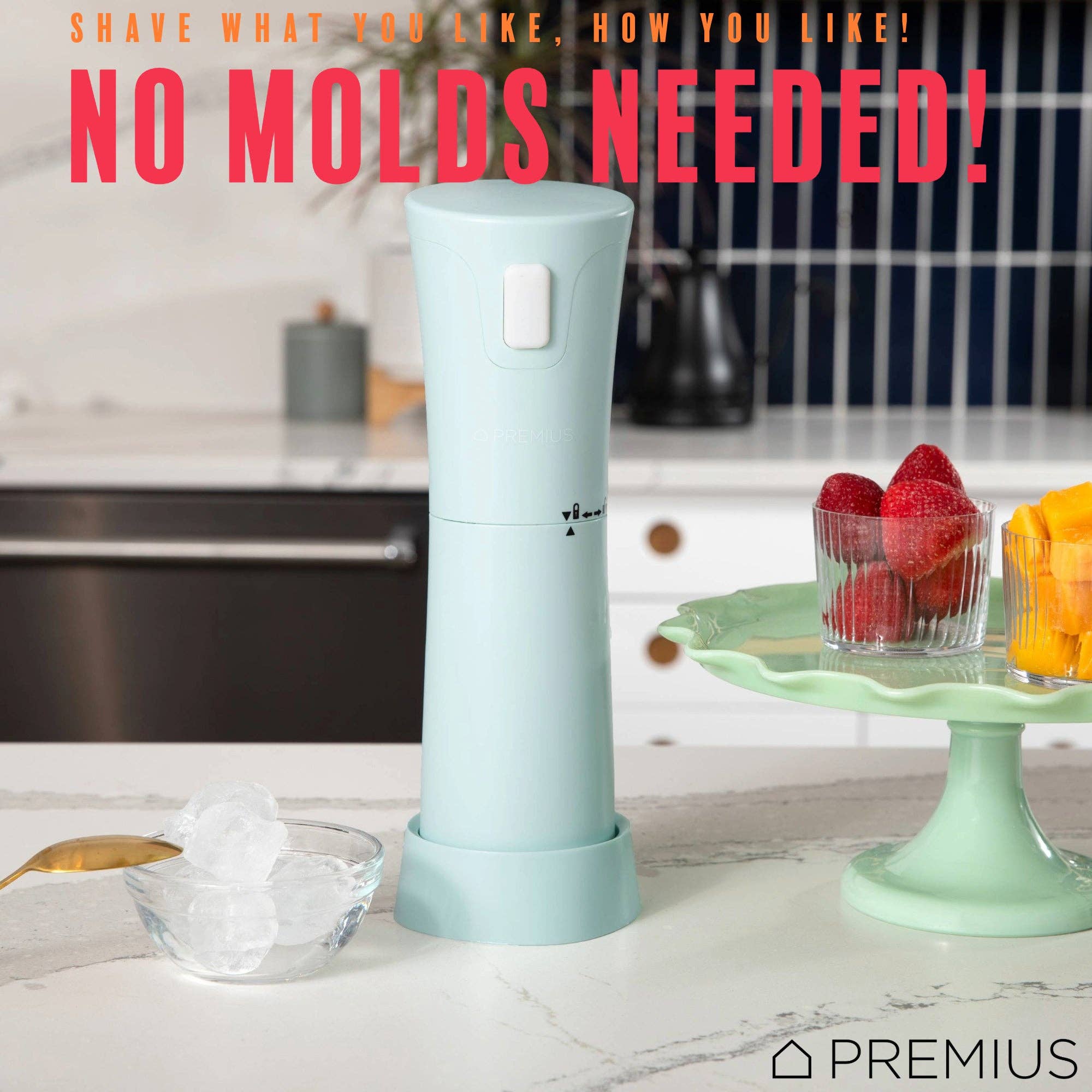 ShopBobbys - Wholesale Kitchen Appliance - PREMIUS Rechargeable Cordless Hawaiian Shaved Ice Maker, Snow Cone Machine, Mint5