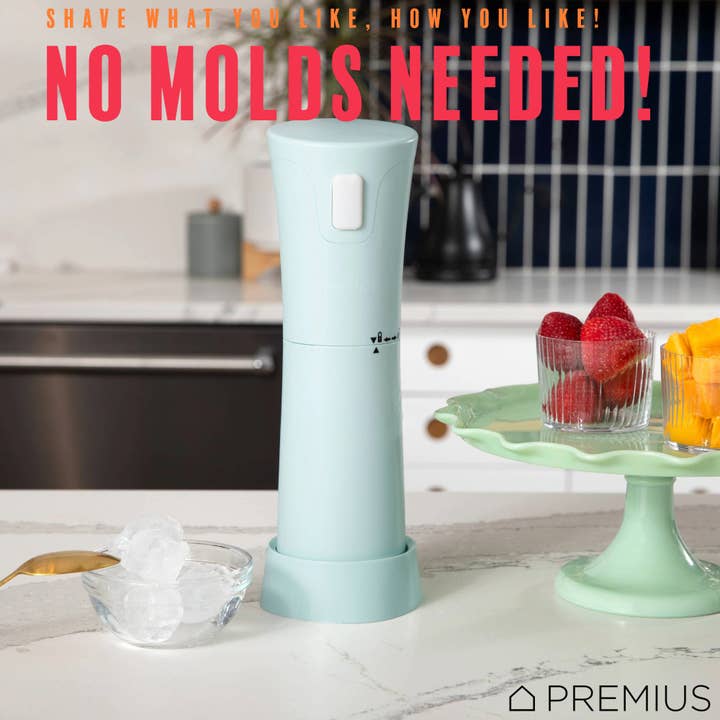 ShopBobbys - Wholesale Kitchen Appliance - PREMIUS Rechargeable Cordless Hawaiian Shaved Ice Maker, Snow Cone Machine, Mint5