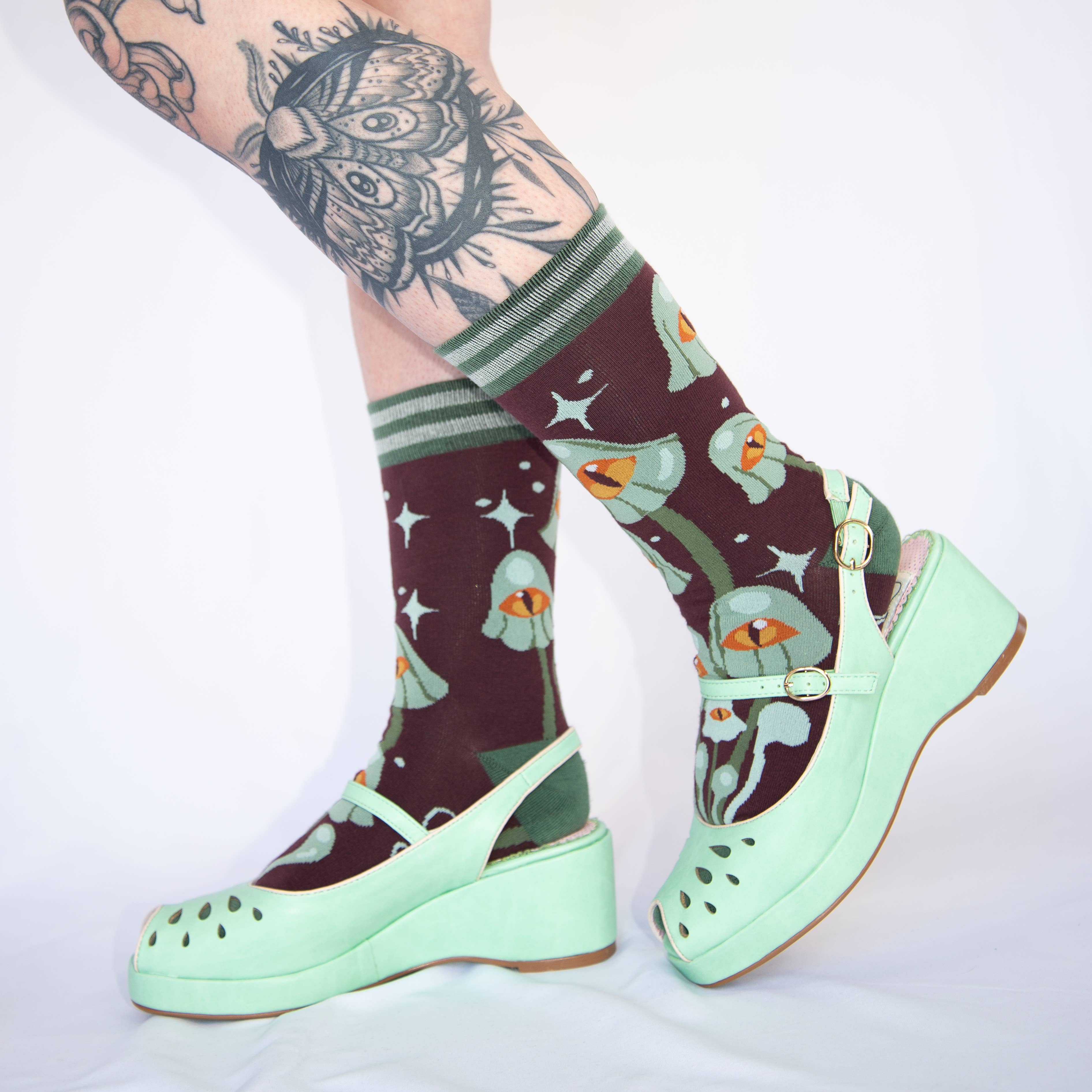 FootClothes LLC - Wholesale Socks - Unisex - Mystic Mushrooms Crew Socks27