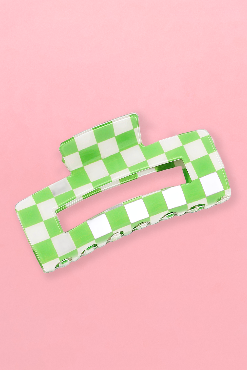 Little Daisy Closet - Wholesale Hair Clip - Women's - LDC Checkered Print Hollow Out Hair Clip7