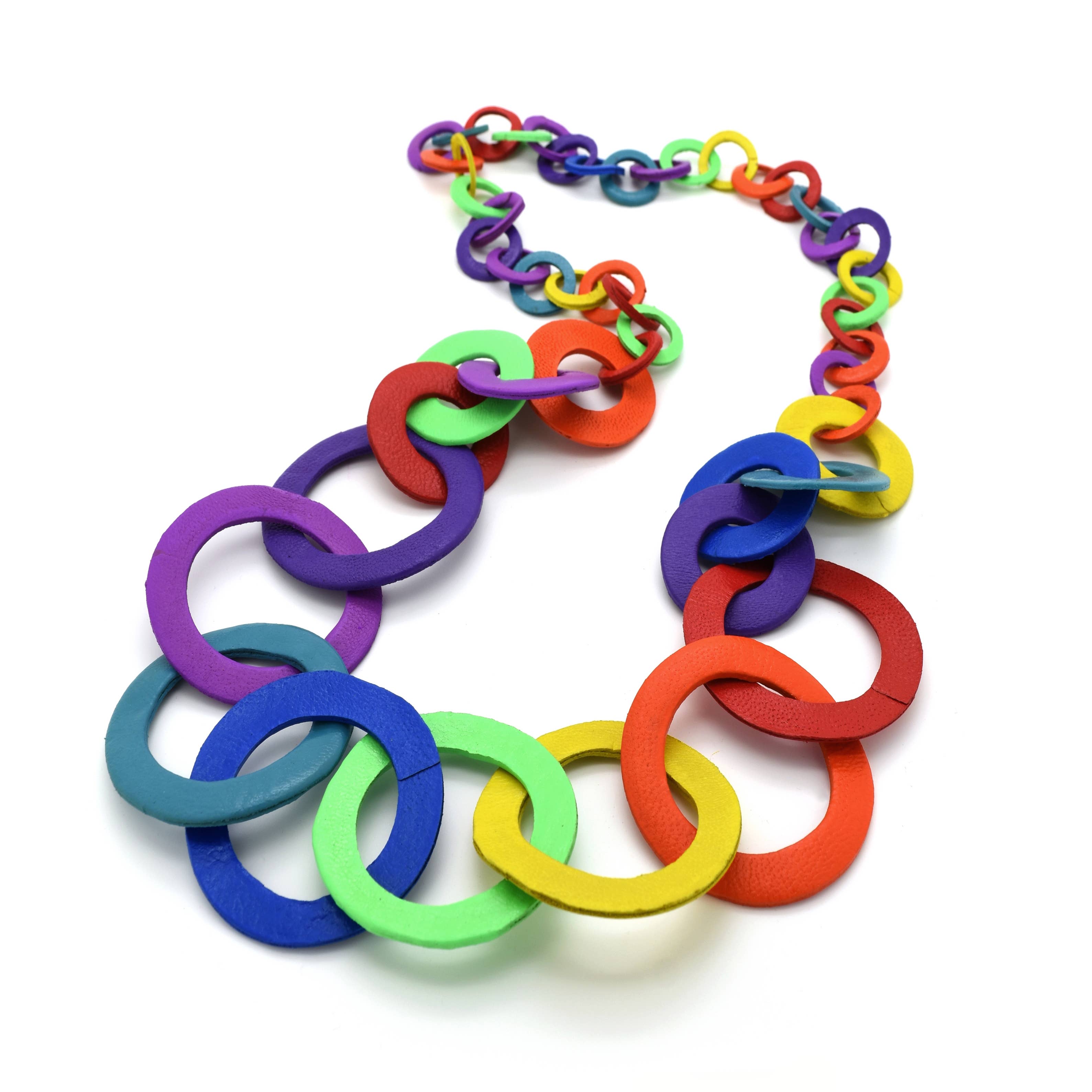 Nusantara Inc. - Wholesale Link & Chain Necklace - STUDIO 54 Leather Circle Necklace-9741613