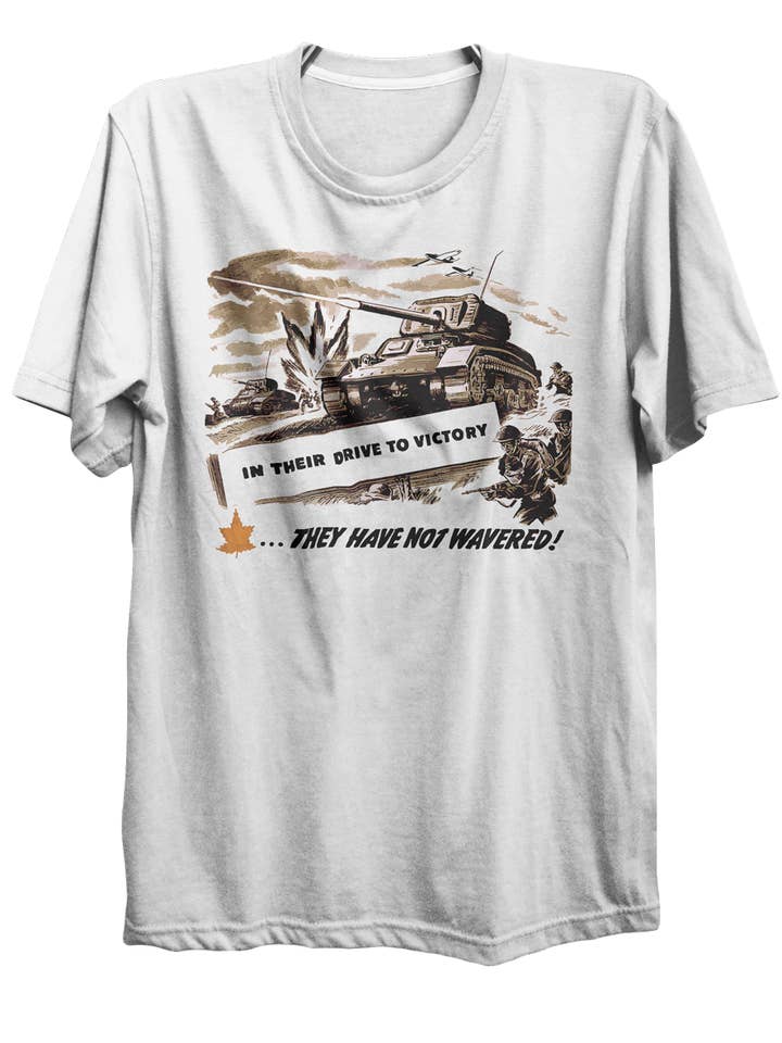 Drive To Victory World War 2 Battle T-Shirt for wholesale by Canada for Victory