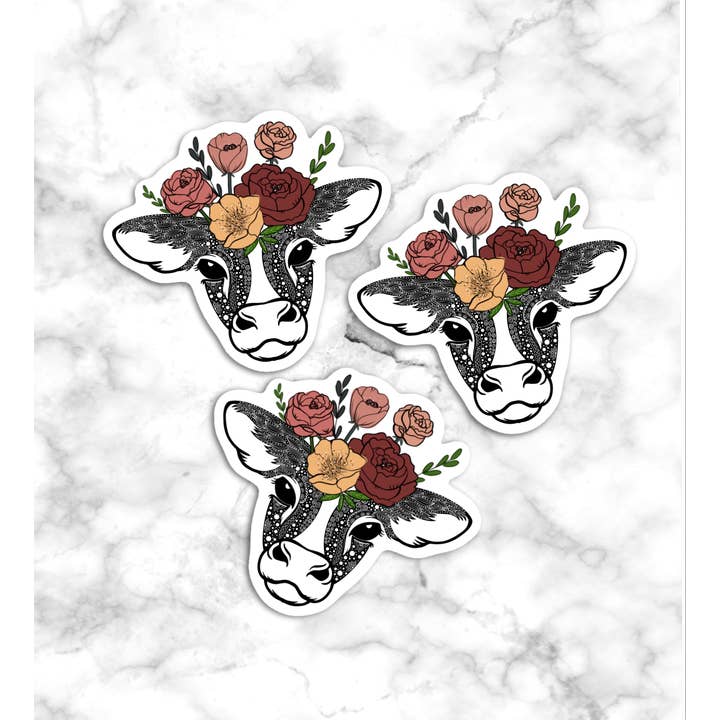 GatikaChicShop – Großhandel Aufkleber – Kuh-Aufkleber, Laptop-Aufkleber, Journal-Cover-Aufkleber, Kuh-Geschenk1