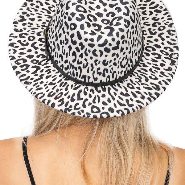 Cap Zone - Wholesale Fedora - Women's - Leopard Red Bottom Fedora10