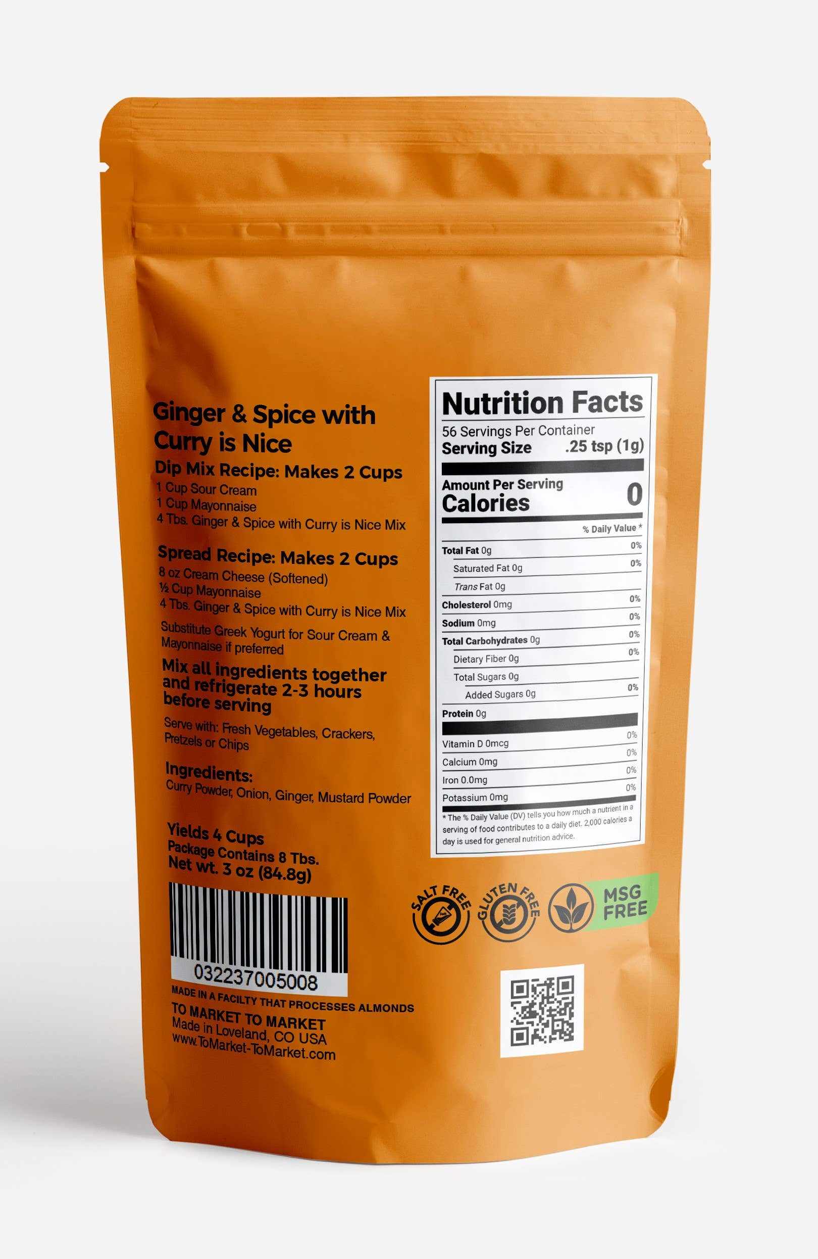 To Market- To Market - Dips & Spreads – wholesale Dip – Ginger and Spice With Curry is Nice - Dip Mix2