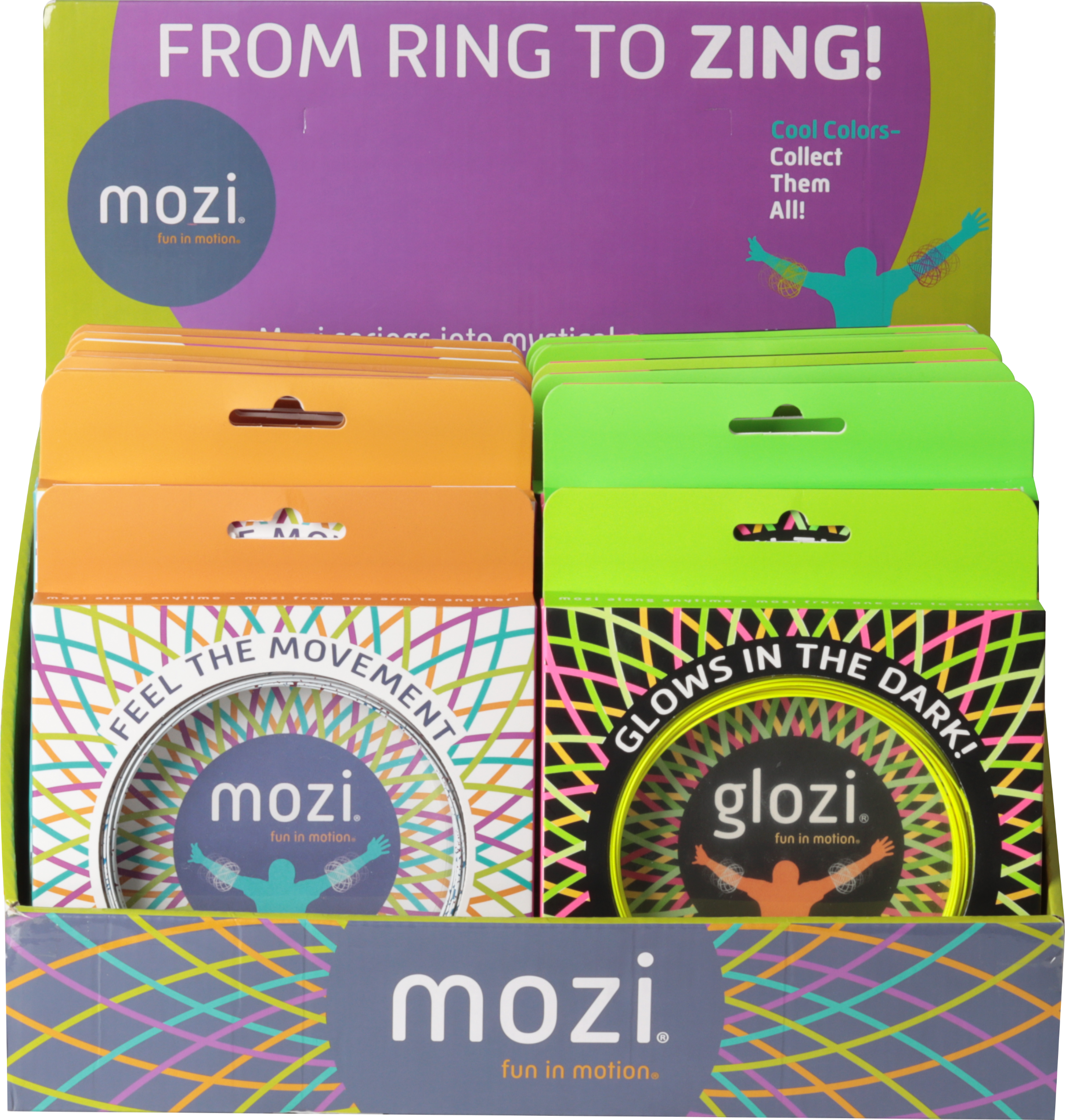 Fun In Motion Toys - Wholesale Retailer Display - Kids & Baby - Mozi & Glozi - Counter Display (free w/2 case purchase)1