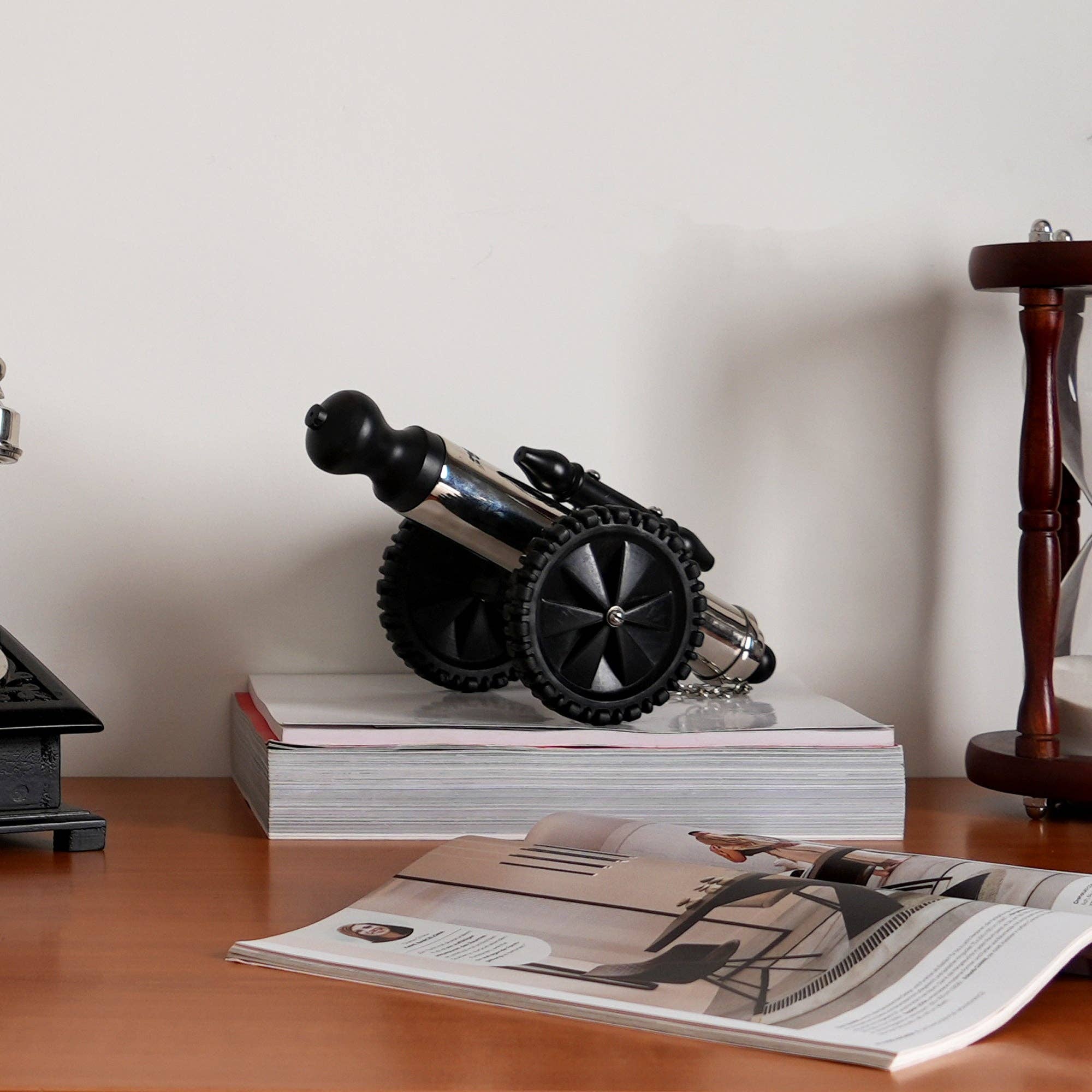 ExpoBazaar - Wholesale Decorative Tabletop Object - Sculpture | Vintage Look Cannon Model Sculpture-12x7x5.75"0