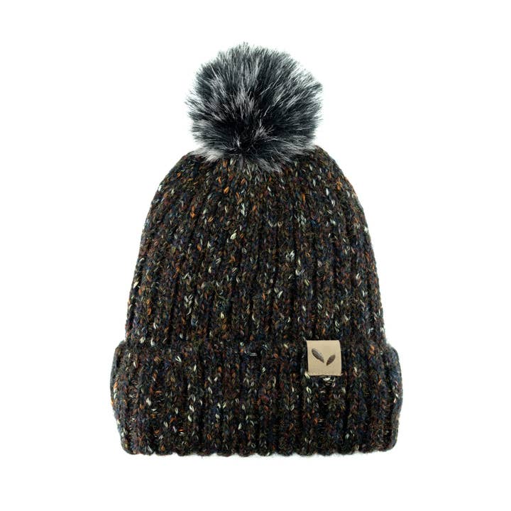 Sprigs – wholesale Beanie – Women's – Chunky Knit Beanie With Faux Fur Pom