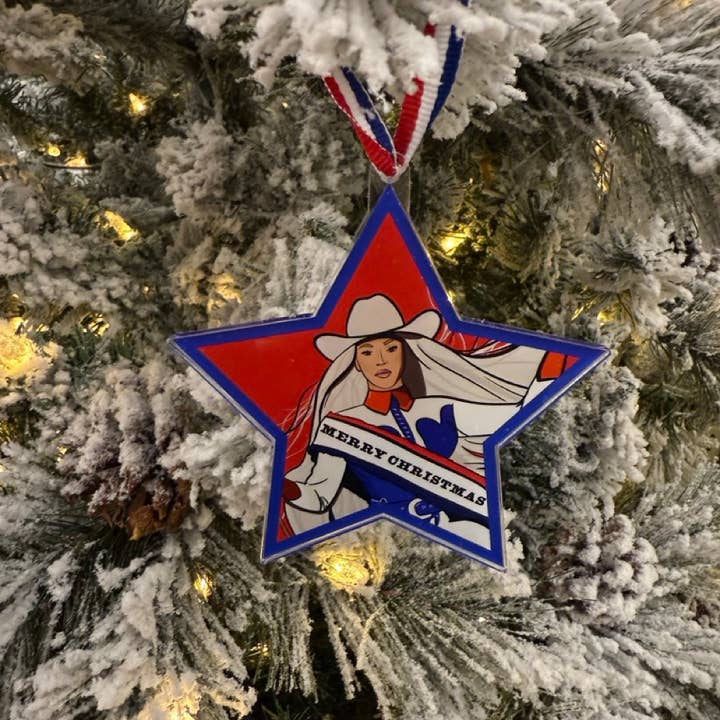 Adorno de Navidad de acrílico Cowboy Carter de Beyoncé para venta al por mayor de Ninalem's Party