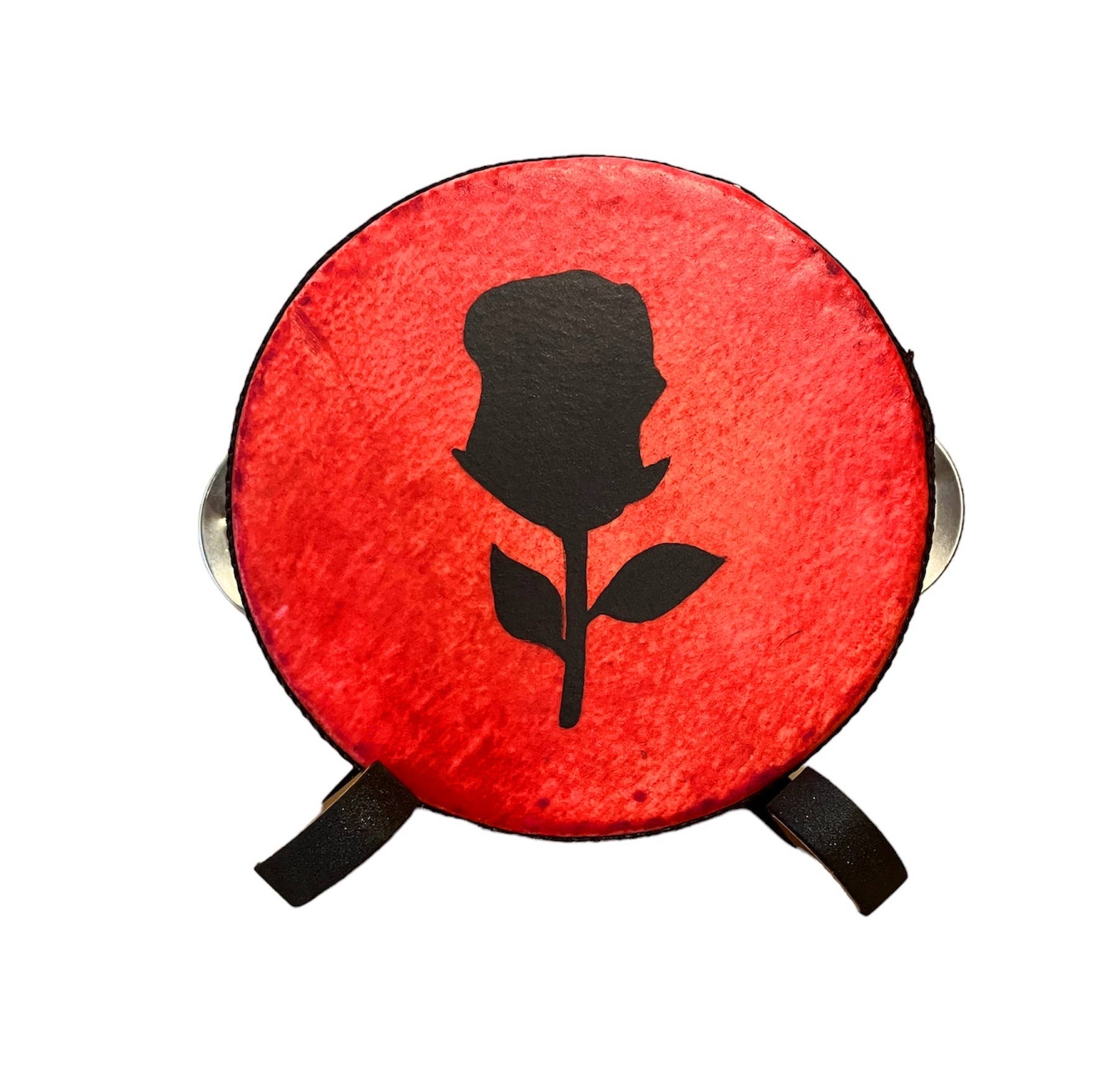 inRhythm - Wholesale Musical Instrument - Mini Tambourine 4" with Floral Designs Music Gift0