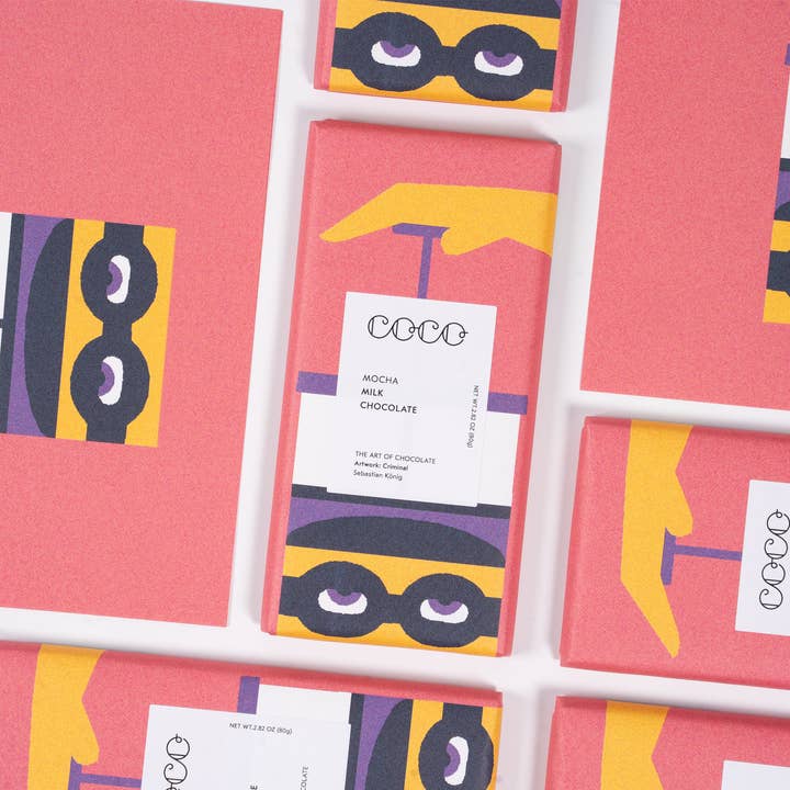 COCO Chocolatier - Wholesale Chocolate bar - Mocha Milk Chocolate Bar 80g (Pack of 12)2