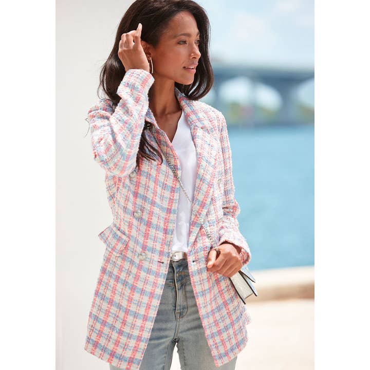 LASCANA Women's Plaid Boucle Blazer for wholesale by Lascana