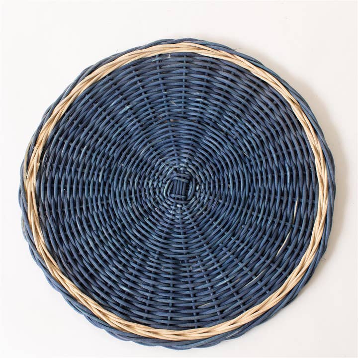 Audrey's Home & Gift - Wholesale Charger Plate - Charger - Blue Rattan (PK/12)2