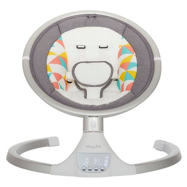 Dream On Me Zazu Swing In Grey And Pink for wholesale on Faire1