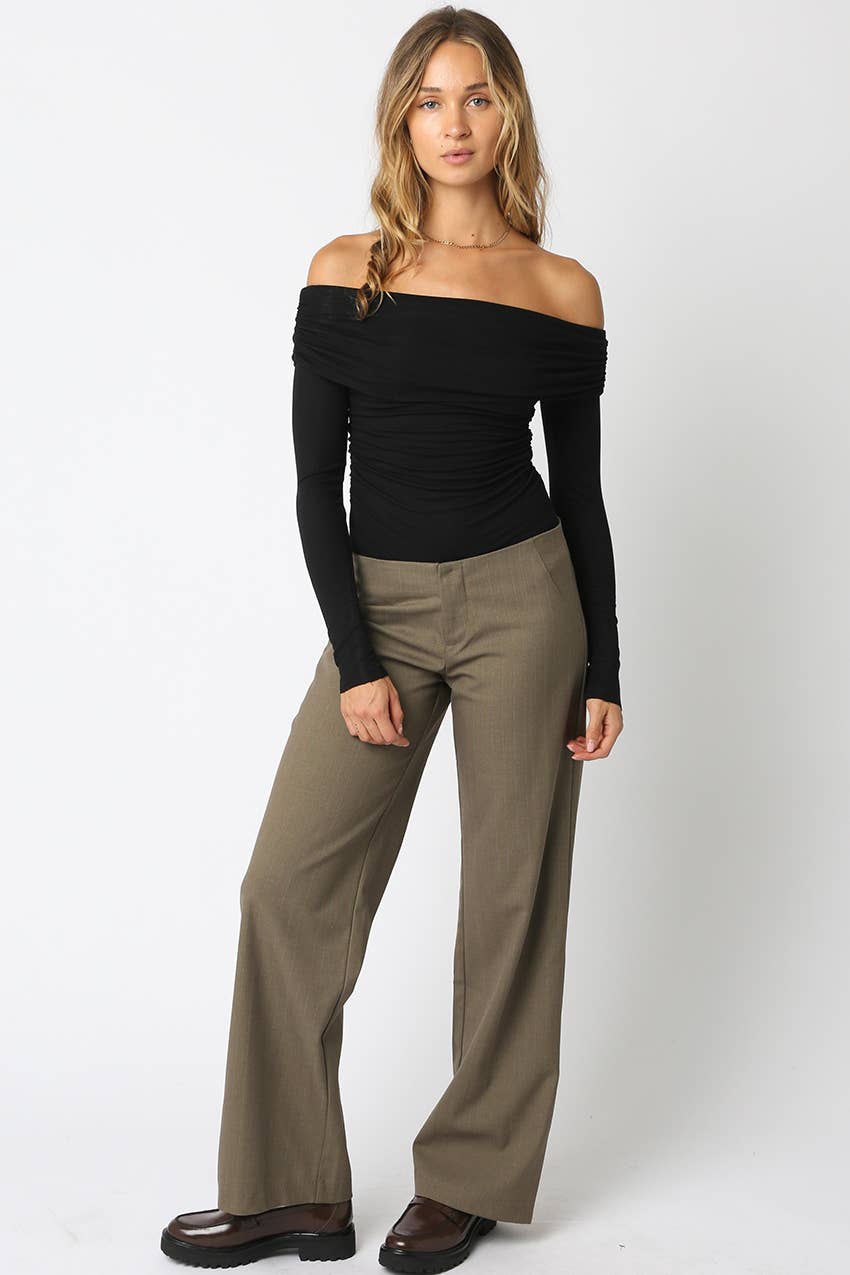 Olivaceous - Wholesale Bodysuit - Women's - Esther Off Bodysuit14