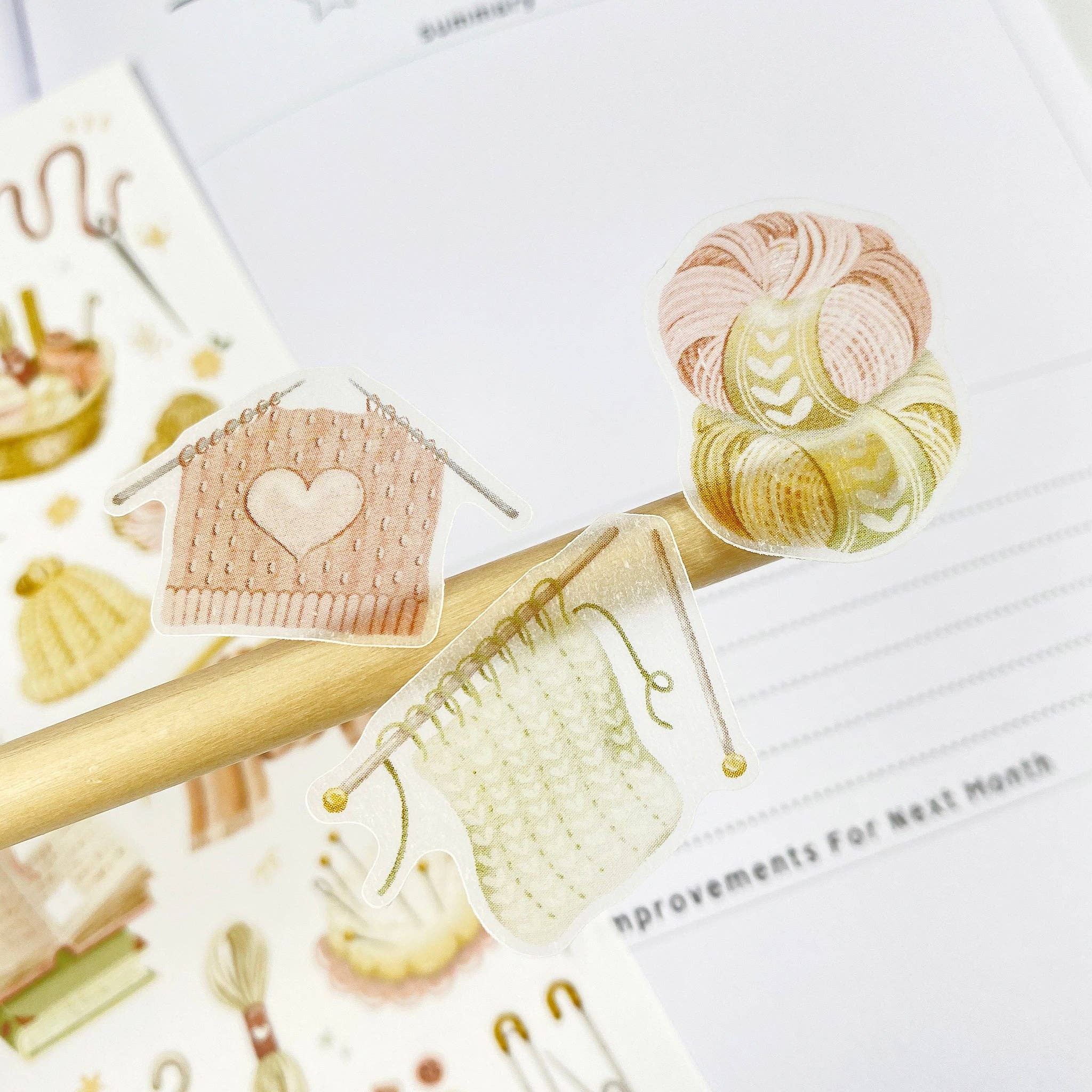 Lettoon - Wholesale Sticker - Sticker Sheet - Knitting & Crochet13