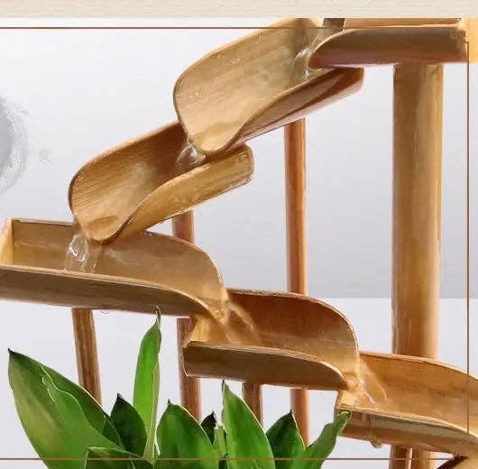 everythingbamboo – wholesale Decorative tabletop object – Bamboo Handmade Handcrafted Water Feature Fountain With Basin Flowing Water Wheels Home Decor Many Styles11