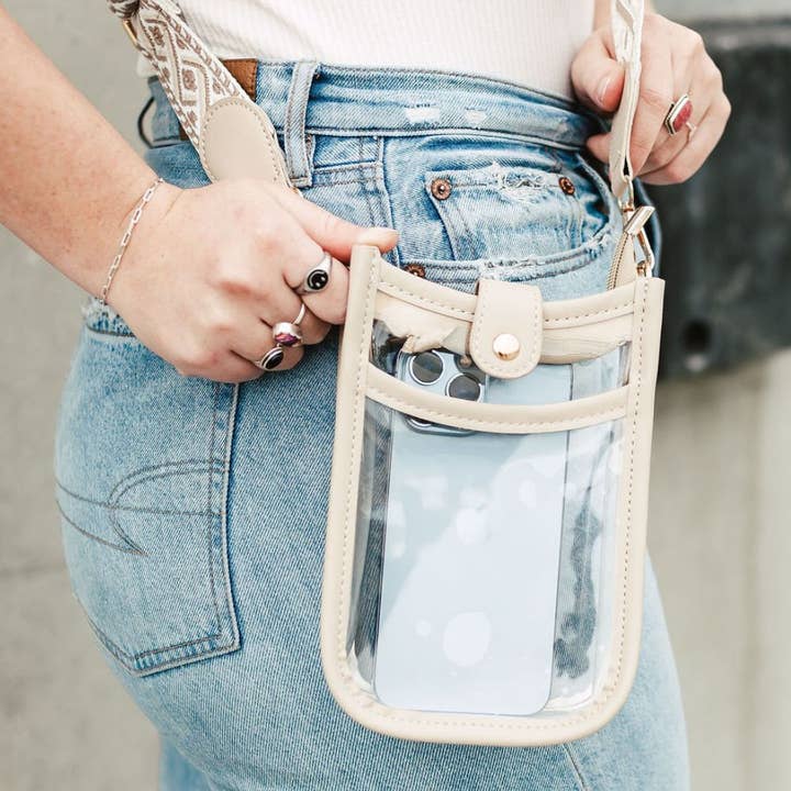 modern and chic - Wholesale Crossbody Bag - Women's - Logan Clear Crossbody Stadium Concert Bag9