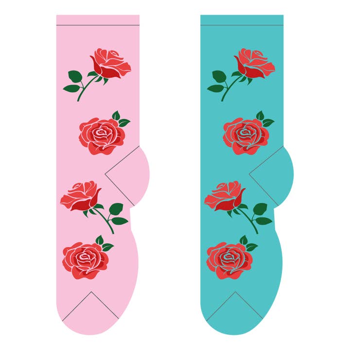 Roses strumpor för wholesale av FOOZYS Fun Socks