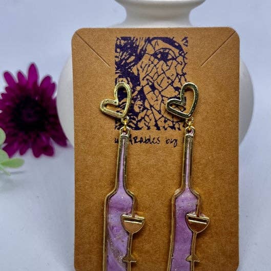 Purple wine bottles for wholesale by WEARABLES BY B LLC