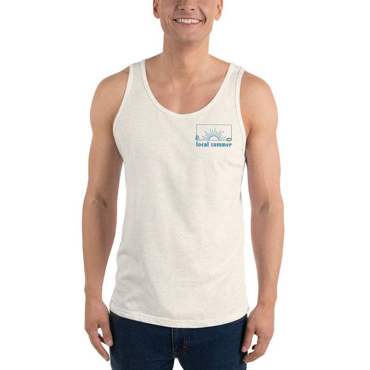 Pro Body Surfer Unisex Tank Top for wholesale by Local Summer Collective Surf Shop