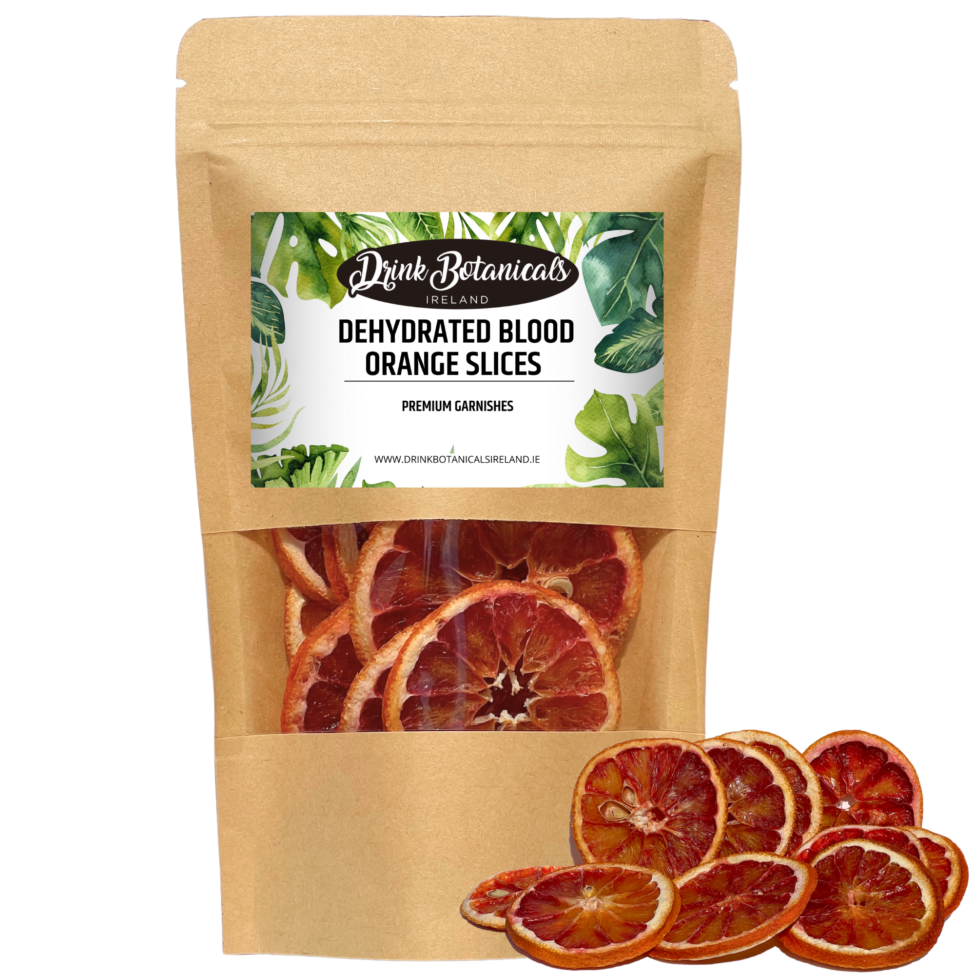 Drink Botanicals Ireland - Vente Fruits secs/déshydratés - Tranches déshydratées d'orange sanguine séchée0