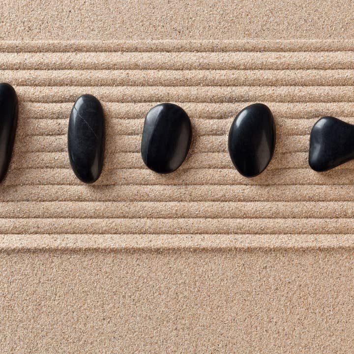 Portofino International Trading, USA - Vente Décorations de table - Galets noirs - 2,2 livres. Sac2