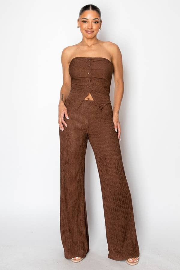 Kimcine - Wholesale Jumpsuit - Women's - KST8513-WOMEN'S SEXY STRAPLESS JUMPSUIT5