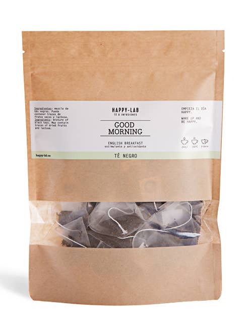 Happy-Lab GOOD MORNING ORGANIC black tea Doypack 25 pyramids for wholesale by Happy-Lab