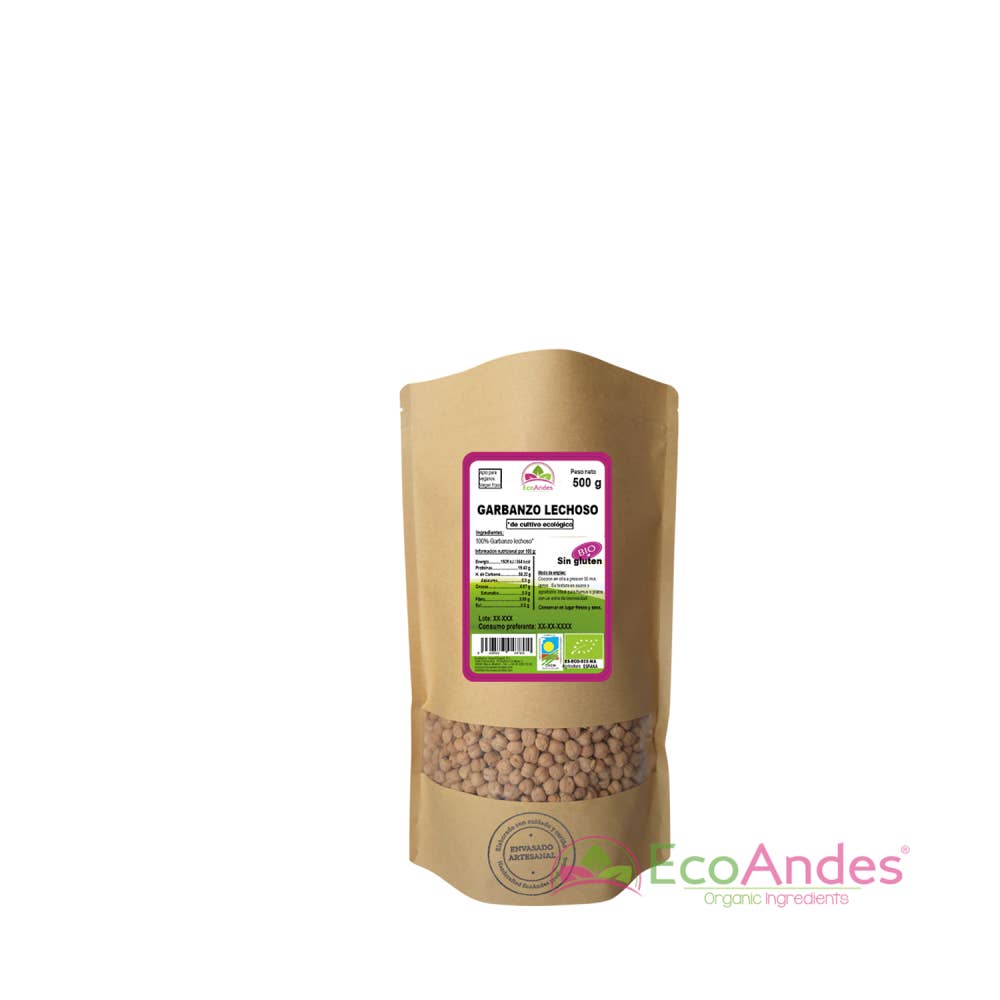 ECOANDES - Wholesale Beans - Milky Chickpea 500g - BIO