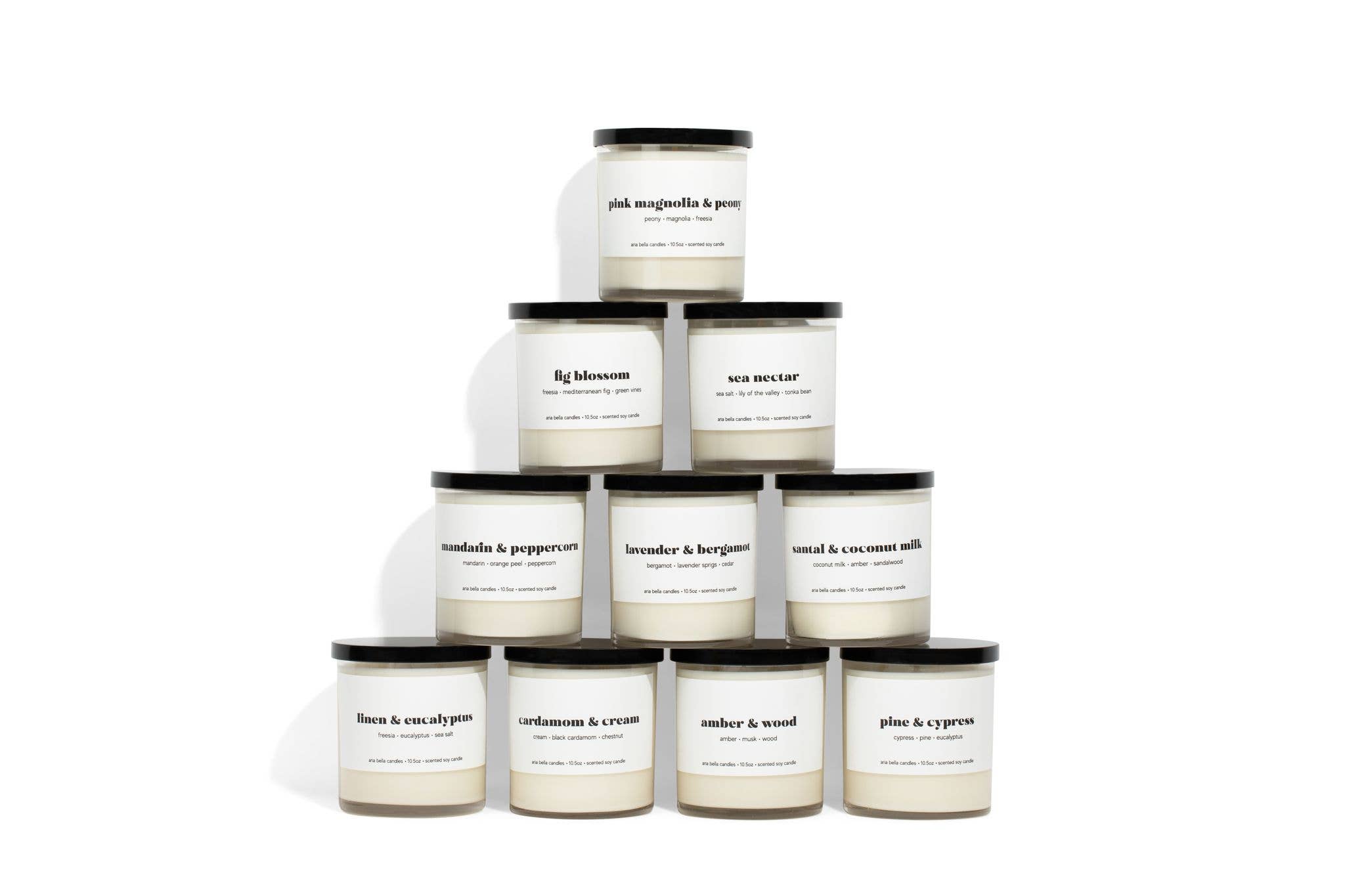 Aria Bella Candles - Wholesale Jar/Filled Candle - Linen and Eucalyptus Soy Candle2