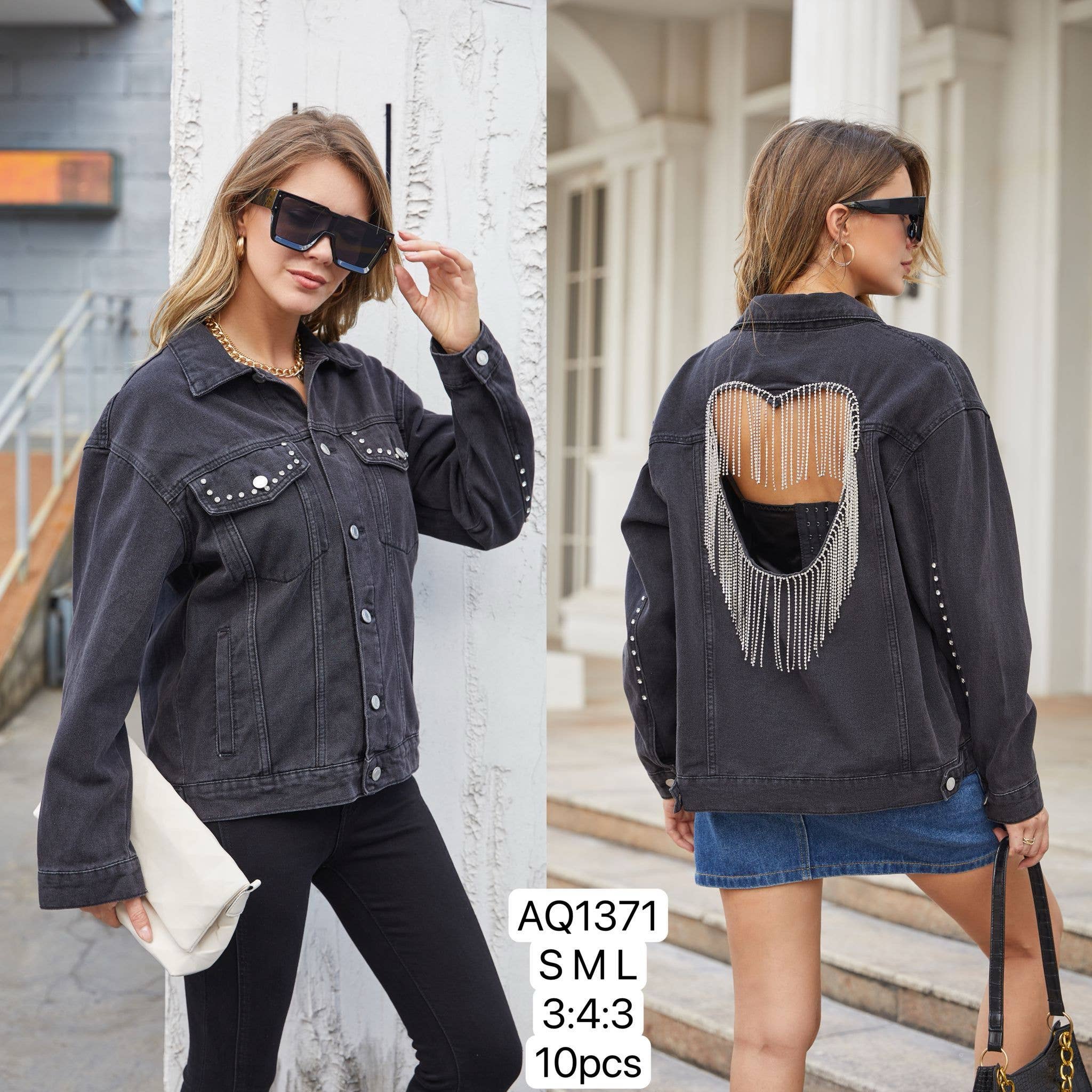 SWEET MAGIC MODA Y COMPLEMENTOS - Wholesale Denim Jacket - Women's - DENIM JACKET WITH BACK DETAILS0