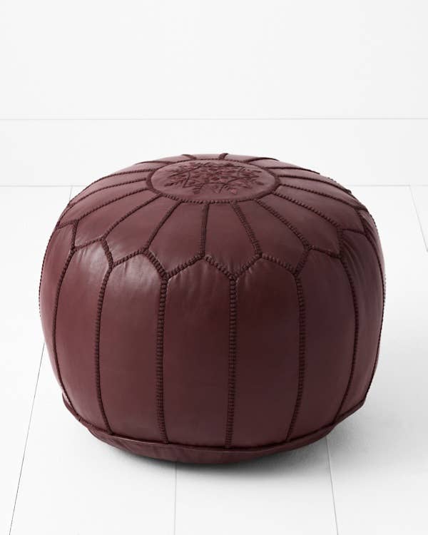DarKech - Vente Pouf - Repose-pieds en cuir marocain, pouf fait main10