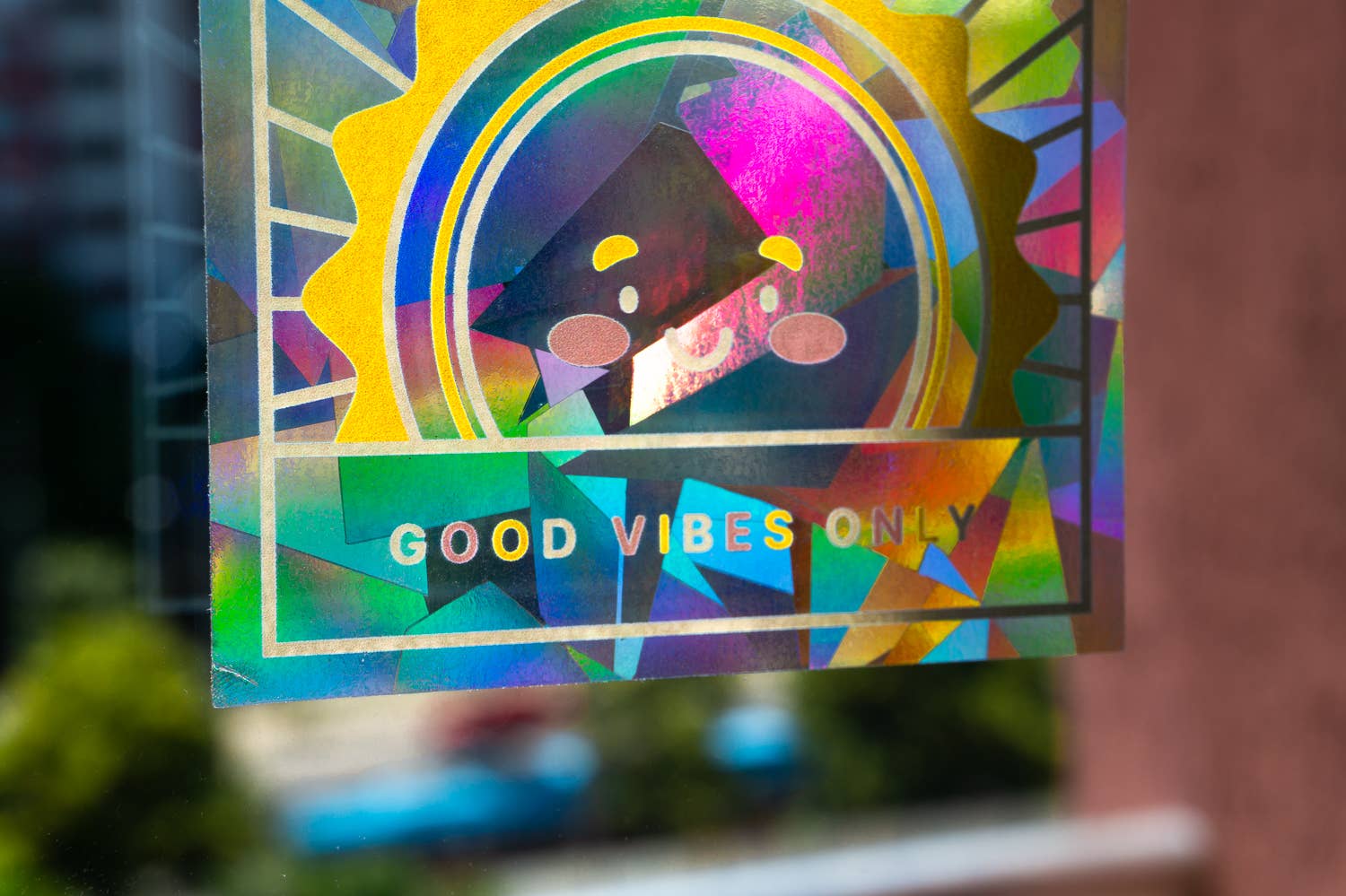 Creative Goodie - Wholesale Sticker - Good vibes Suncatcher sticker, Rainbow sticker, Window decal6