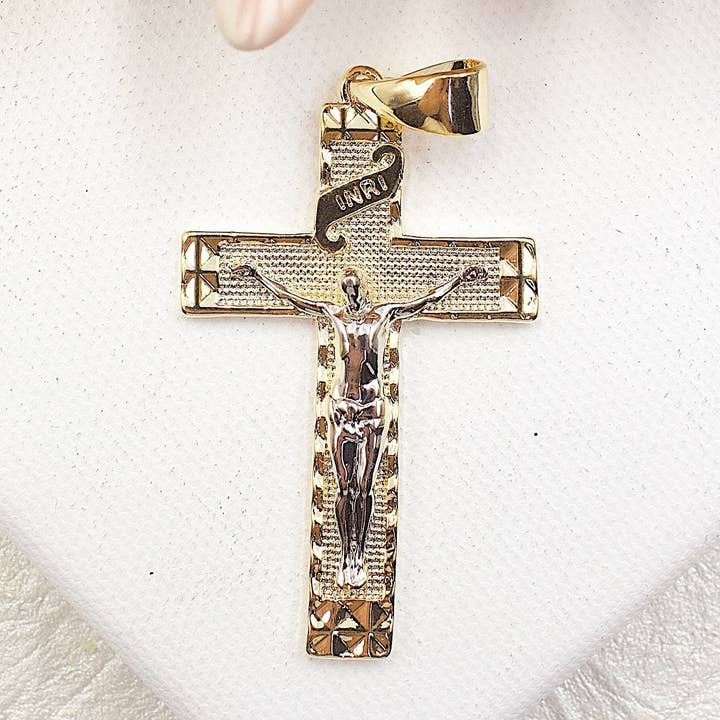 Goldenes Kreuz mit Jesus in Silber Anhänger für den Großhandel von Cherie by Cherie