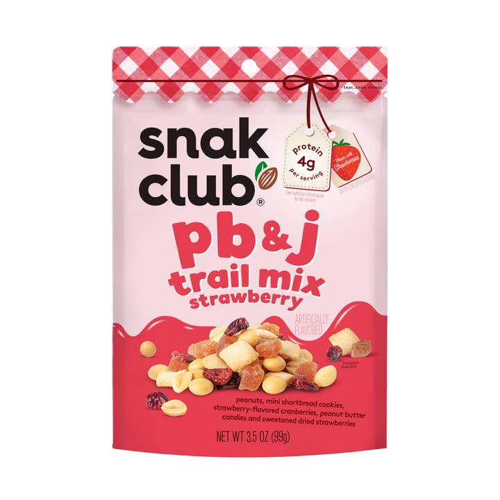 Snak Club PB&J Trail Mix Strawberry 3.5oz, 6ct for wholesale by Grandpa Joe's Candy Shop