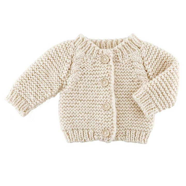 Stephan Baby by Creative Brands - Wholesale Knit Sweater - Baby - Cozy Knit Sweater - Round Buttons 0-6 Mo