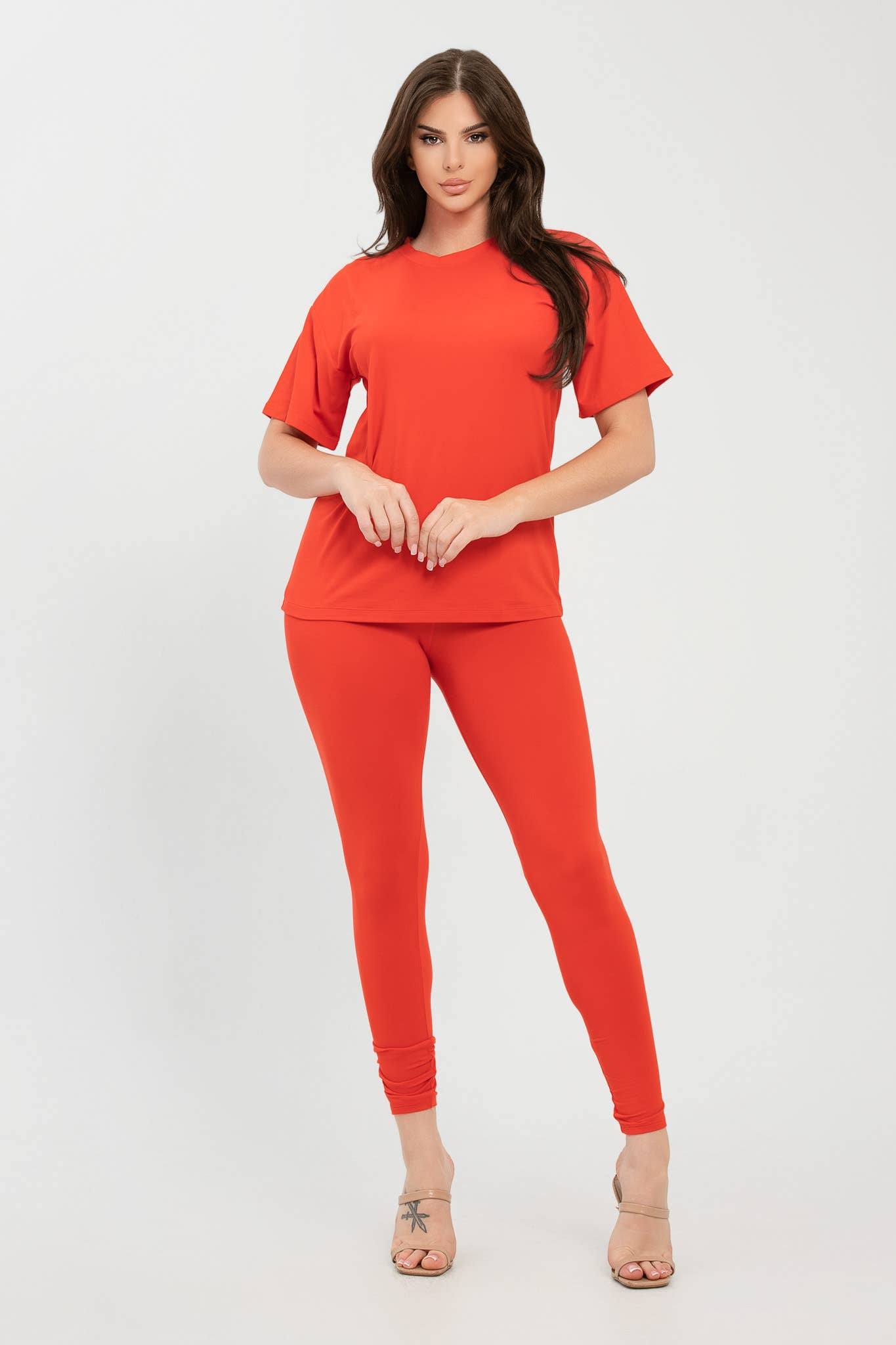 Julia by LoveJ – wholesale Set med topp och byxa – Dam – Set med borstad Dty rundhalsad topp och leggings25