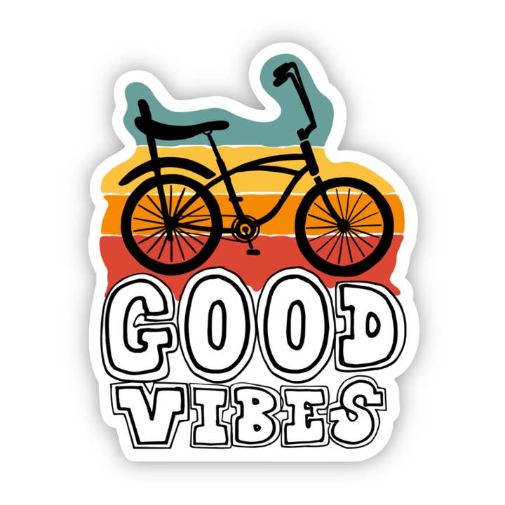 Bicycle Good Vibes - Sticker for wholesale by Kevin & Kaia