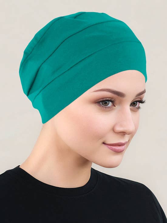 Chemo Cloche Cap Turquoise Green for wholesale by Turban Plus