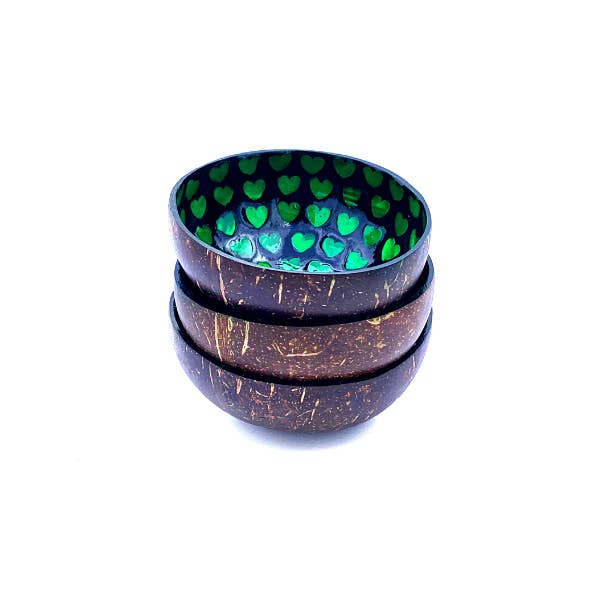 Bamboo Spirit - Wholesale Decorative plate/dish/bowl - Heart Pearl Coconut Bowl5