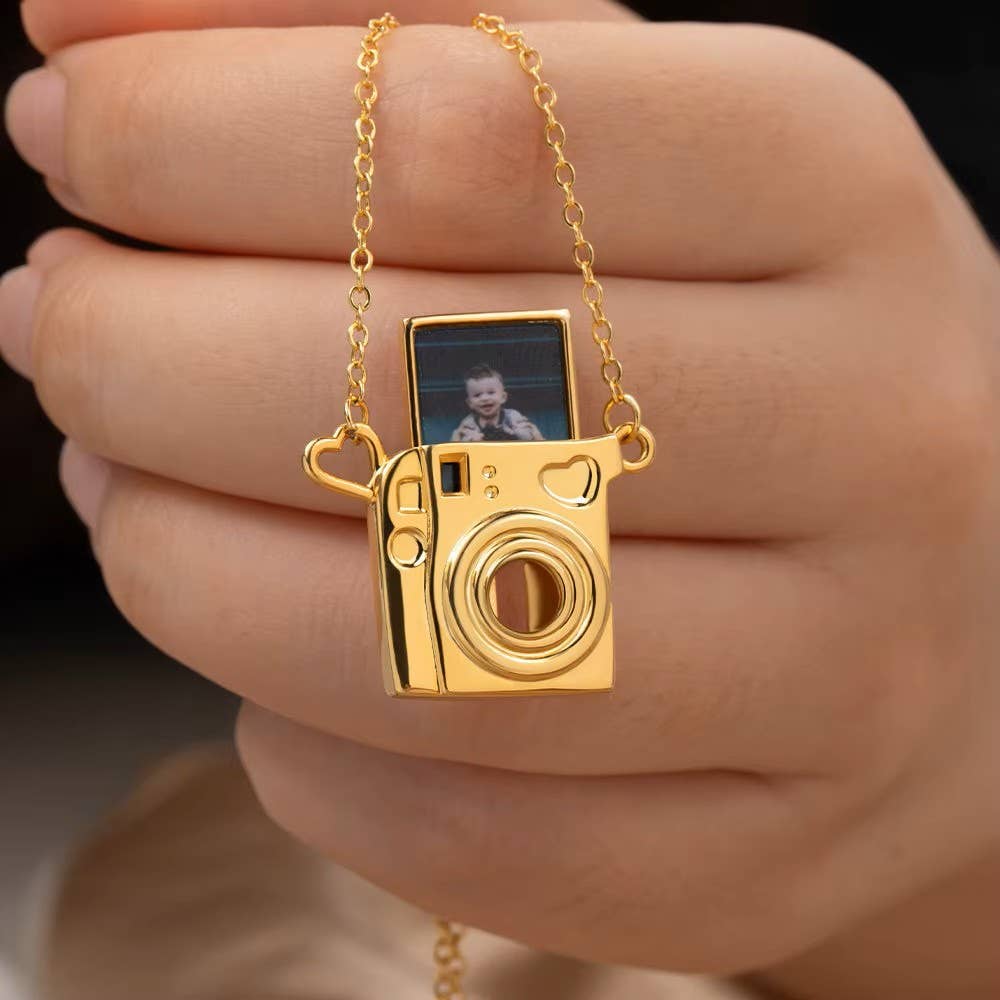 Syrrios Gifts LLC - Wholesale Pendant/Charm Necklace - Camera Necklace with Personalized Photo Photography Pendant 0