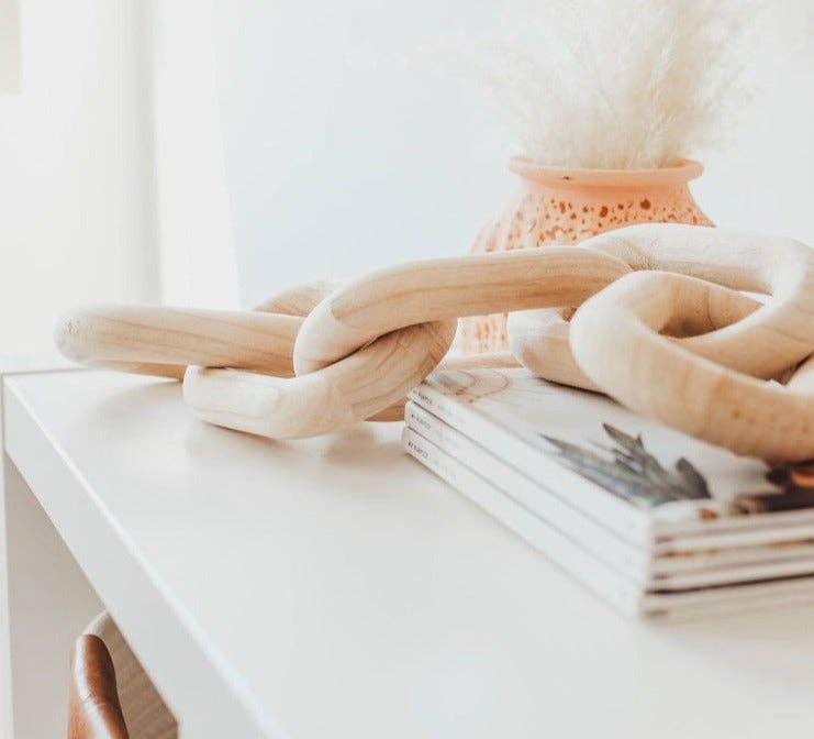 Vine & Nest - Wholesale Decorative Tabletop Object - Hand-crafted Wooden Chains and Rings2