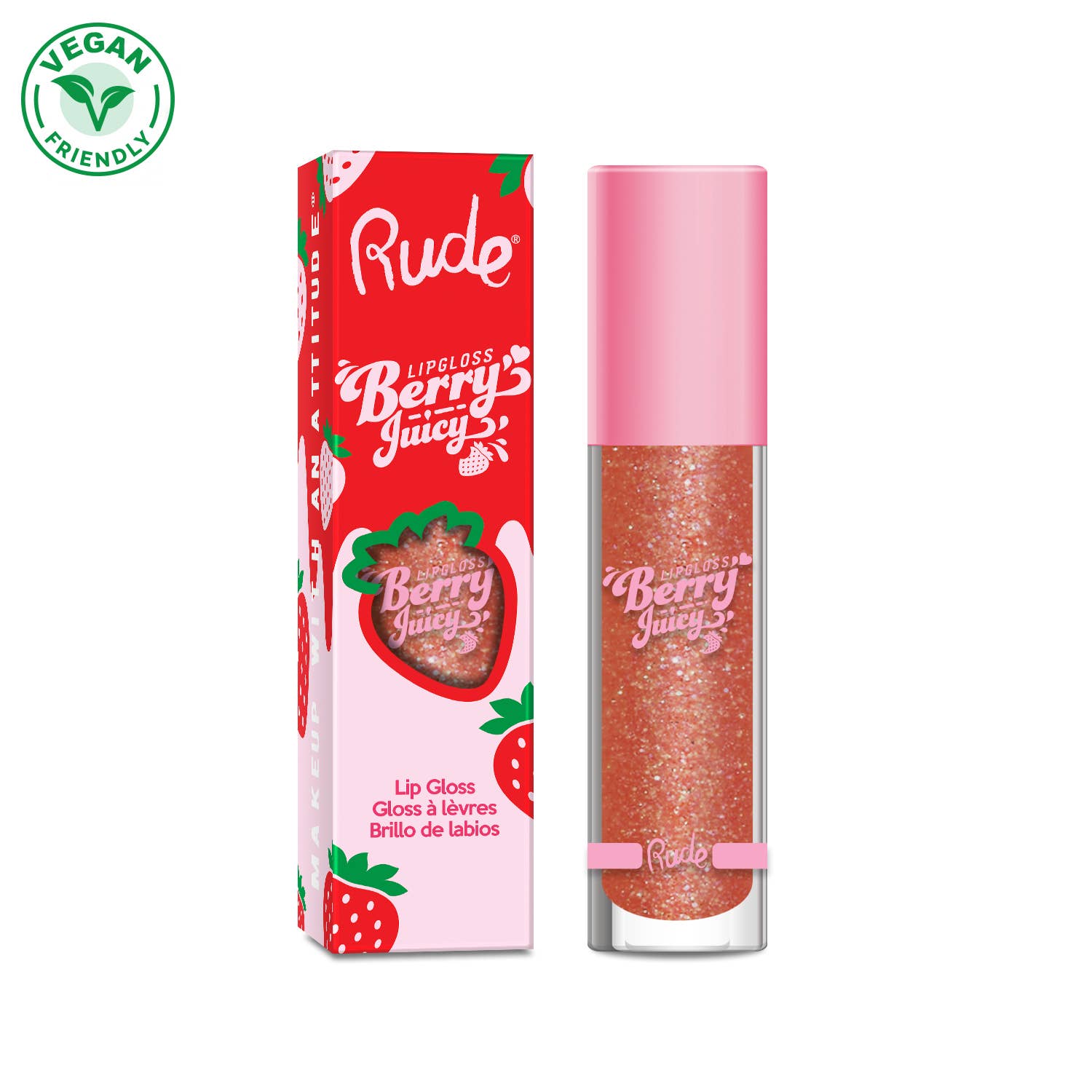 Rude Cosmetics - Wholesale Lip-gloss - Berry Juicy Lip Gloss5