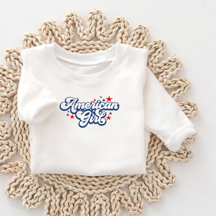 American Girl Retro Stars | Chandail en molleton pour tout-petits pour la vente par Olive And Ivory Wholesale