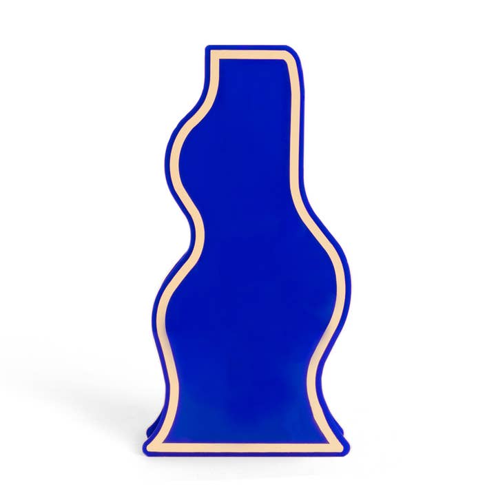 VASE D'ART LINÉAIRE BLEU HF pour la vente par Helio Ferretti