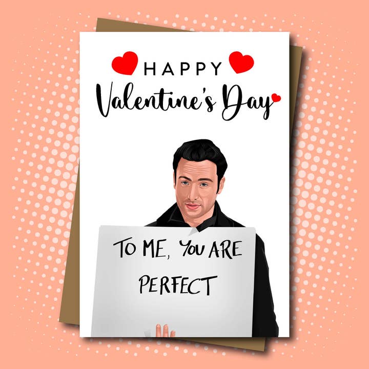 Love Actually inspired Valentine's Day Card - Mark - To Me You Are Perfect! for wholesale by Maya Rose Creations