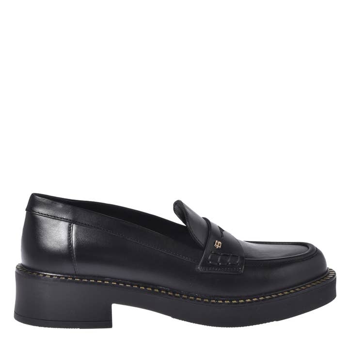 Baldinini Black Leather Loafer for wholesale by Baldinini